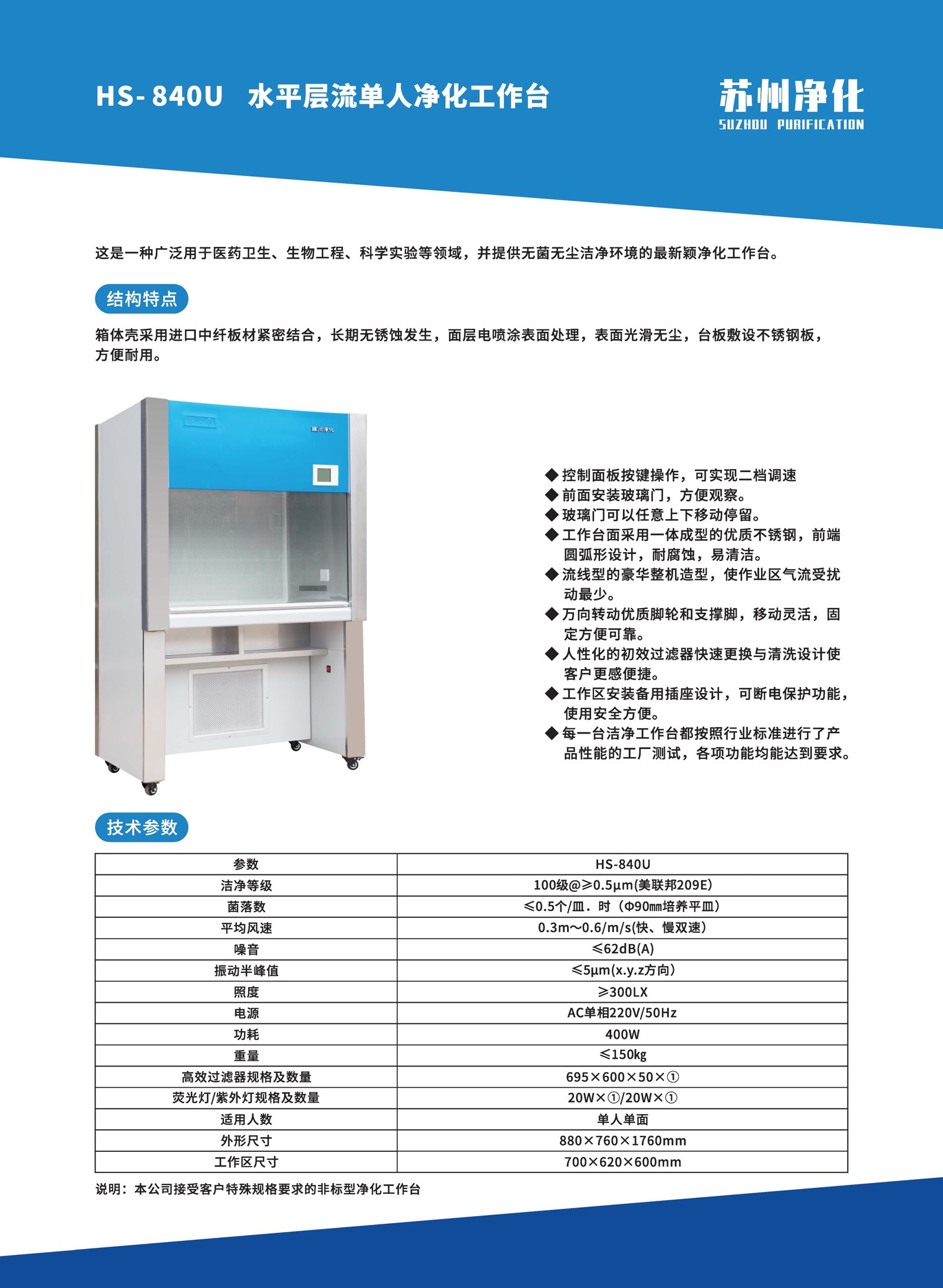 HS-840U产品结构和技术参数
